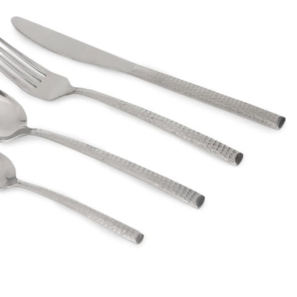 16 Piece Hammered Cutlery Set - Anko