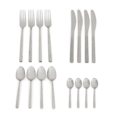 16 Piece Hammered Cutlery Set - Anko