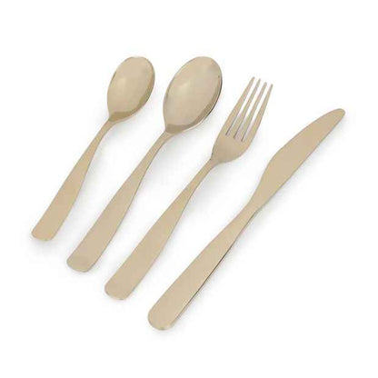 16 Piece Cutlery Set - Gold Finish