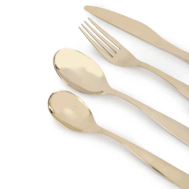 16 Piece Cutlery Set - Gold Finish