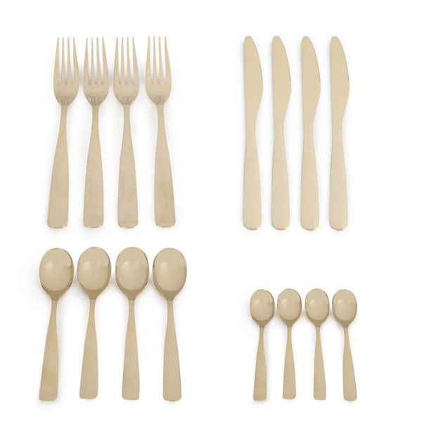 16 Piece Cutlery Set - Gold Finish