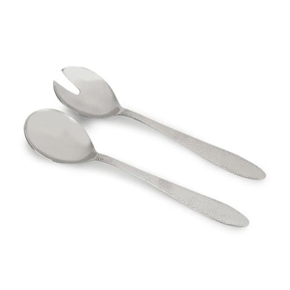 2 Pack Silver Hammered Salad Servers - Anko