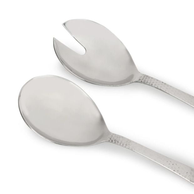 2 Pack Silver Hammered Salad Servers - Anko