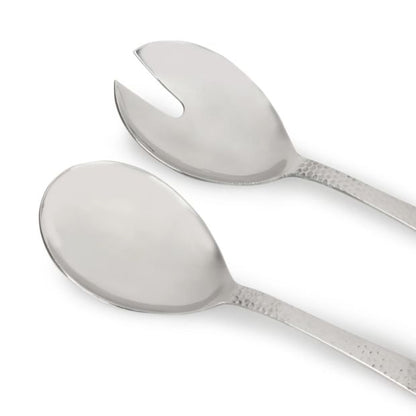 2 Pack Silver Hammered Salad Servers - Anko