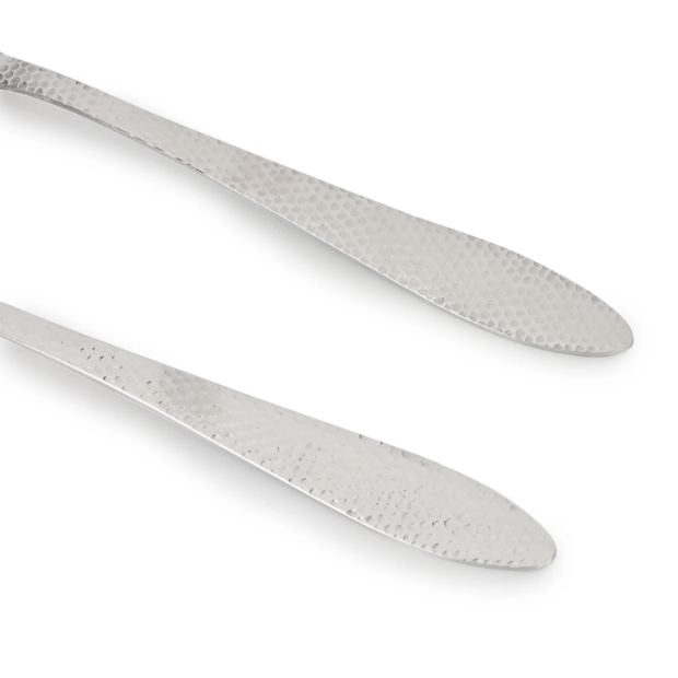 2 Pack Silver Hammered Salad Servers - Anko