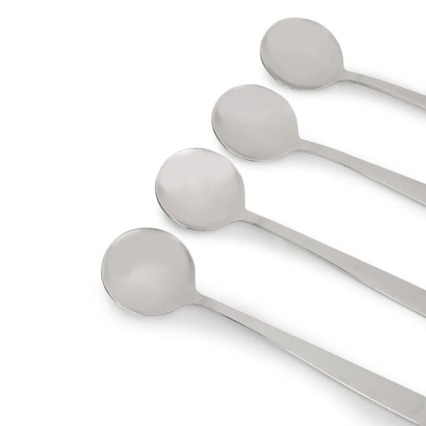 4 Pack Silver Hawthorne Soup Spoons - Anko