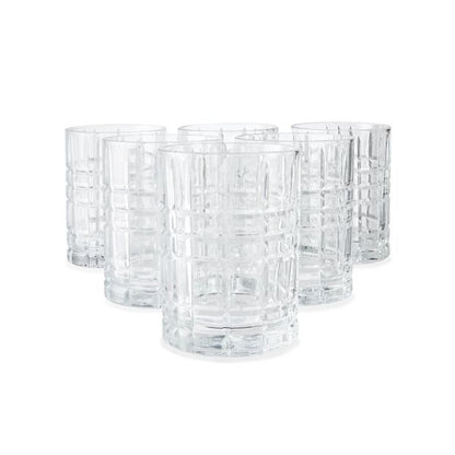 6 Pack Clear Harvey Tumbler Glasses - Anko