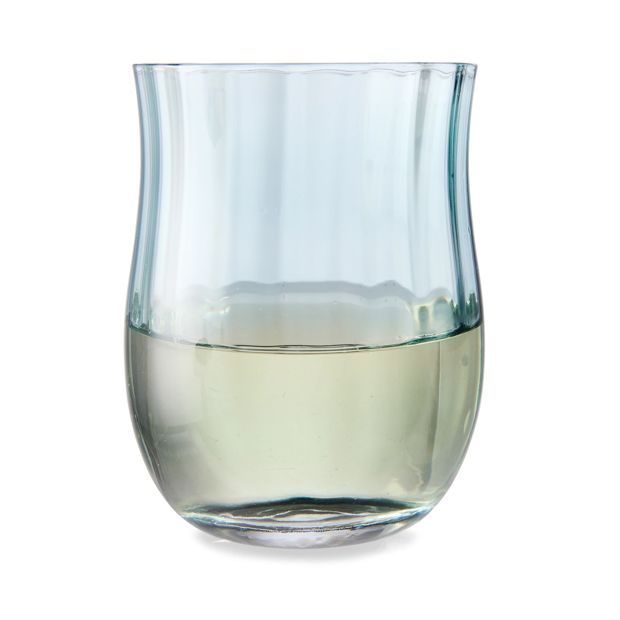 6 Two Tone Purple and Green Stemless Glasses - Anko