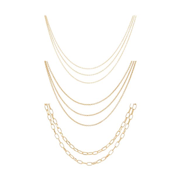 Jewellery Chain Set, Gold Look - Anko