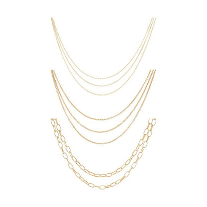 Jewellery Chain Set, Gold Look - Anko