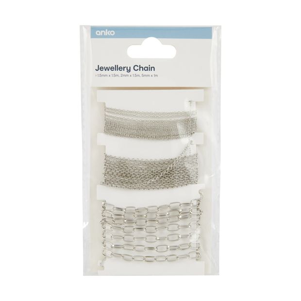 Jewellery Chain Set, Silver Look - Anko