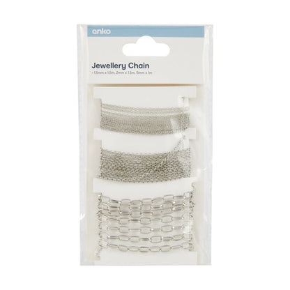 Jewellery Chain Set, Silver Look - Anko