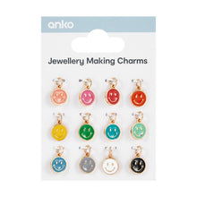 12 Piece Jewellery Making Charms, Smiley Face - Anko