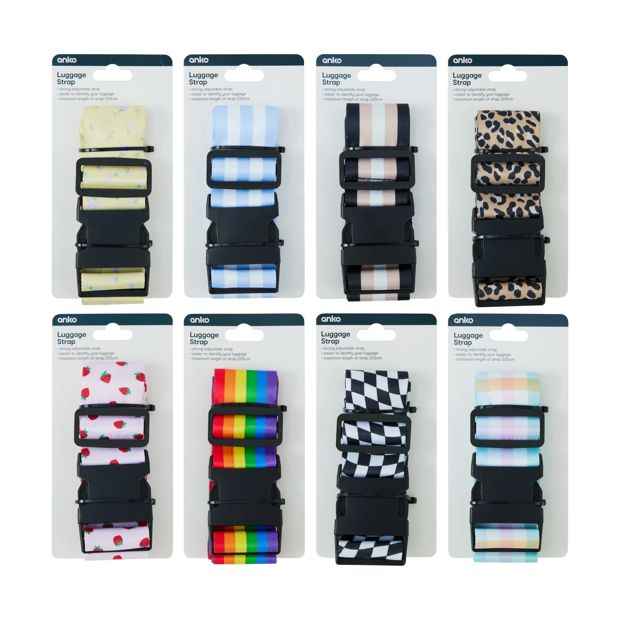 Adjustable Luggage Strap - Assorted Prints