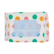 40 Pack Antioxidant Biodegradable Facial Wipes, Peach Scented - OXX Skincare