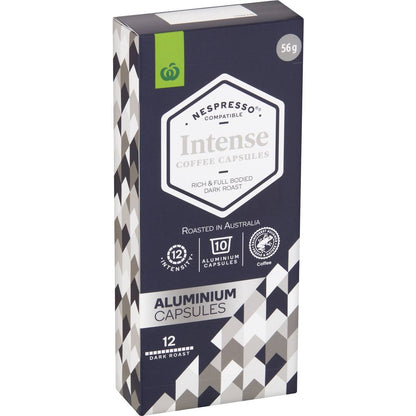 Woolworths Nespresso Compatible Coffee Capsules Intense 10 Pack