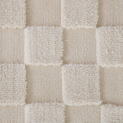 Check Rug, Natural, Small, 140cm x 70cm - Anko