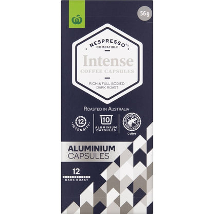 Woolworths Nespresso Compatible Coffee Capsules Intense 10 Pack