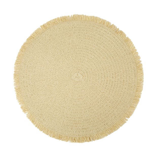 Sand Round Fringe Placemat - Anko