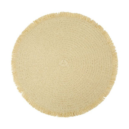 Sand Round Fringe Placemat - Anko