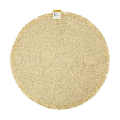 Sand Round Fringe Placemat - Anko