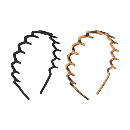 2 Pack Comb Headband, Black and Brown - OXX Haircare