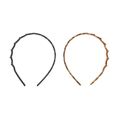 2 Pack Comb Headband, Black and Brown - OXX Haircare