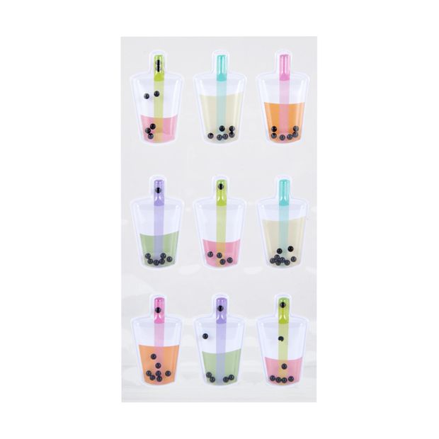 9 Piece Shaker Stickers, Bubble Tea - Anko