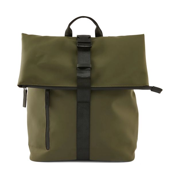 Fold Up Youth Backpack, Olive - Anko