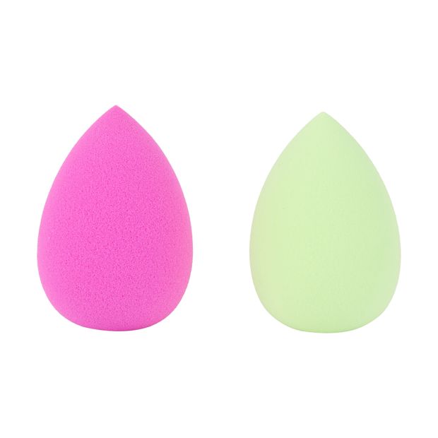 2 Pack Blender Sponge, Pink and Green - OXX Cosmetics