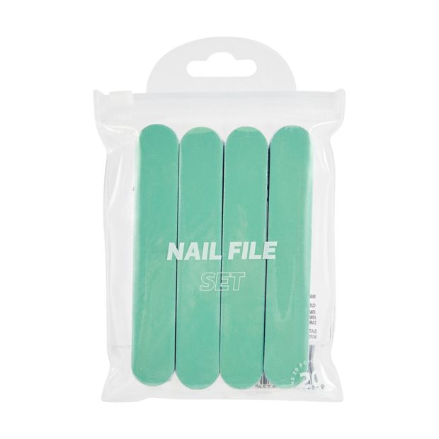 20 Piece Nail File Set, Mint - OXX Cosmetics