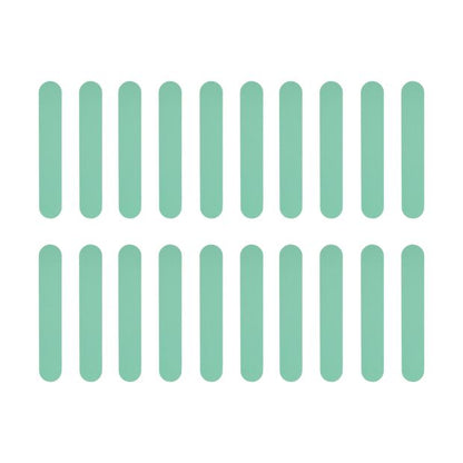 20 Piece Nail File Set, Mint - OXX Cosmetics
