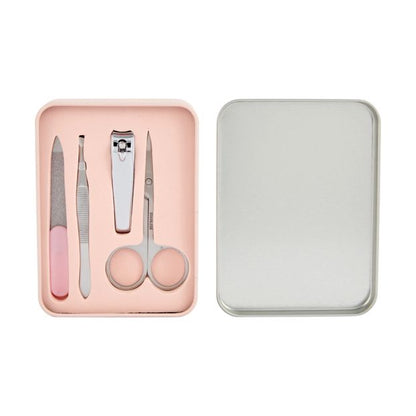 5 Pack Manicure Nail Tin Set, Pink - OXX Cosmetics