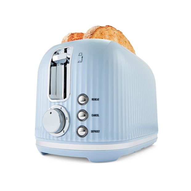 2 Slice Retro Toaster, Blue - Anko