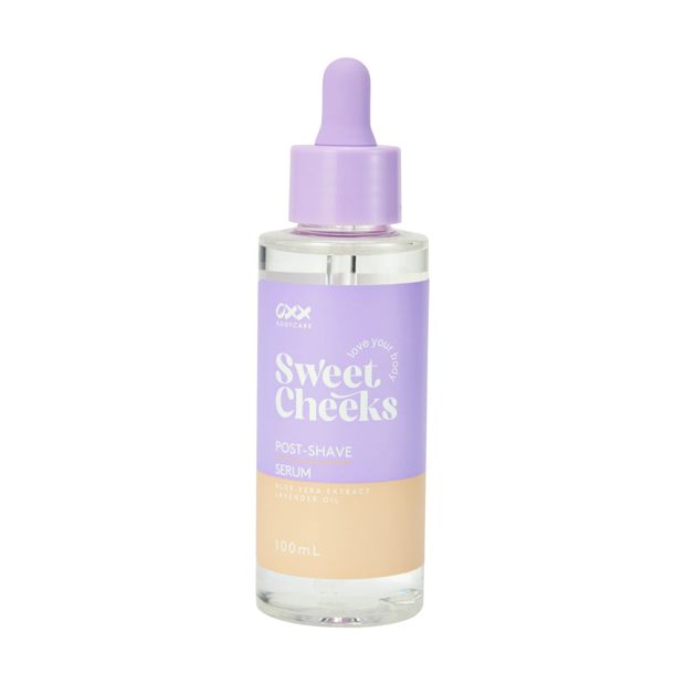 Sweet Cheeks Post-Shave Serum 100ml, Aloe Vera Extract and Lavender Oil - OXX Bodycare