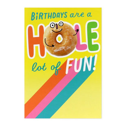 Hallmark Interactive Sound Birthday Card - Birthdays are a Hole Lot of Fun