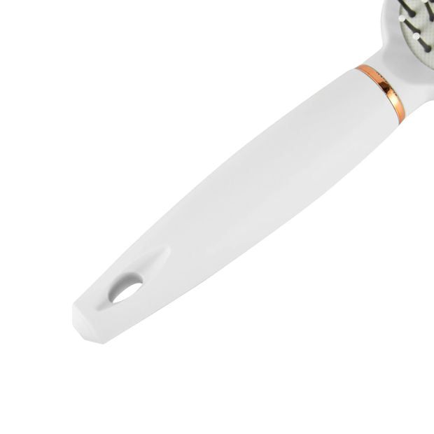 Styling Oval Pad Brush, White - OXX Haircare