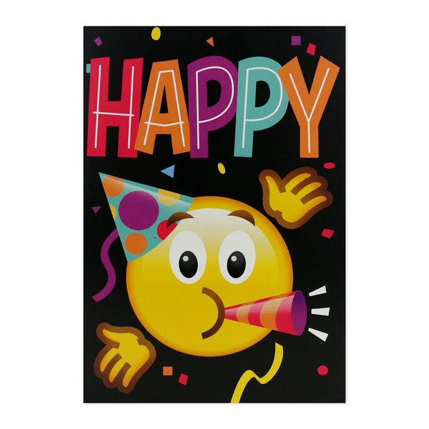 Hallmark Interactive Sound Birthday Card - Happy Emoji