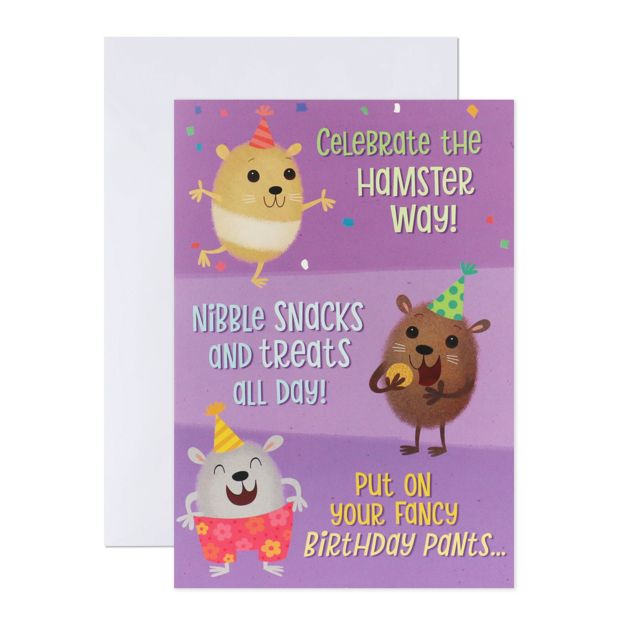 Hallmark Interactive Sound Happy Birthday Card - Hamster