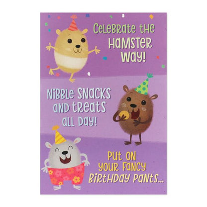 Hallmark Interactive Sound Happy Birthday Card - Hamster
