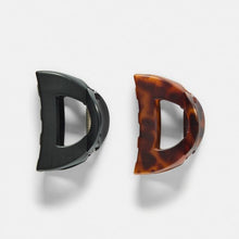 2 Pack Black and Brown Small Frame Claw Hair Clips - OXX Haircare
