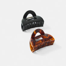 2 Pack Black and Brown Small Frame Claw Hair Clips - OXX Haircare