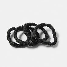 4 Pack Ruched Hair Elastics, Black - OXX Haircare