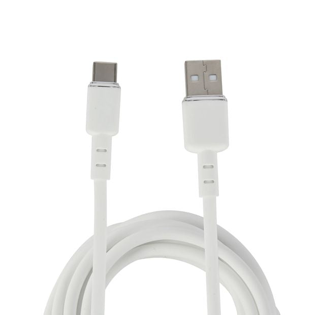 Wall USB Charger with USB-A to USB-C, White - Anko