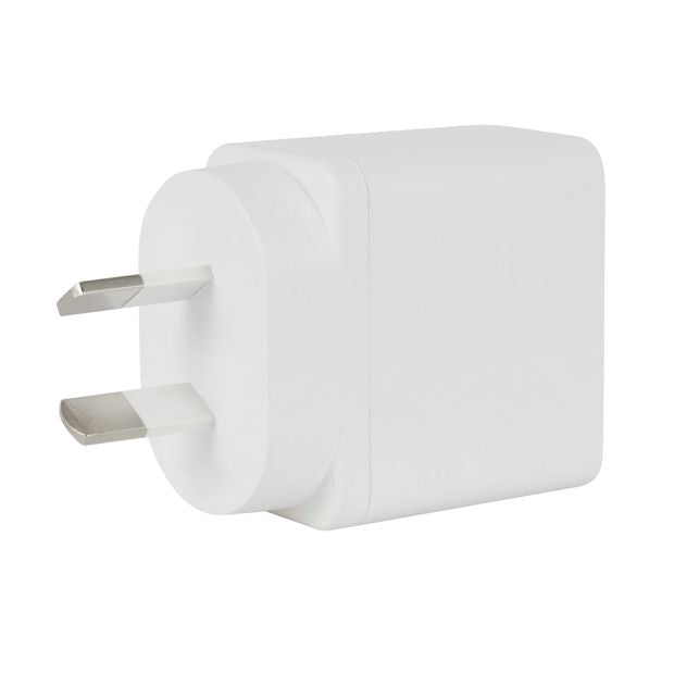 Wall USB Charger with USB-A to USB-C, White - Anko