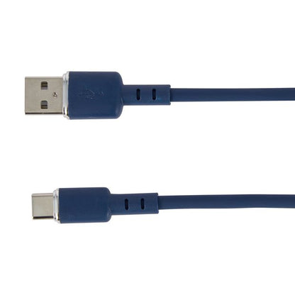 Wall USB Charger with USB-A to USB-C Cable, Blue - Anko