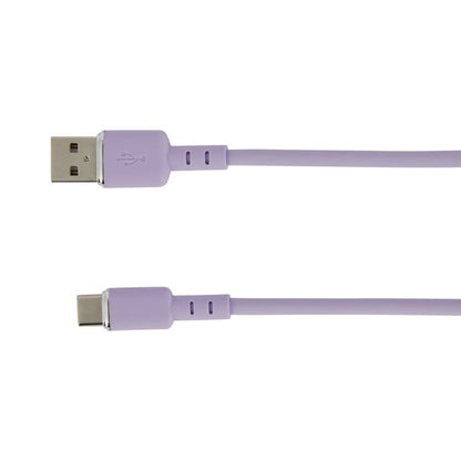 Wall USB Charger with USB-A to USB-C, Purple - Anko