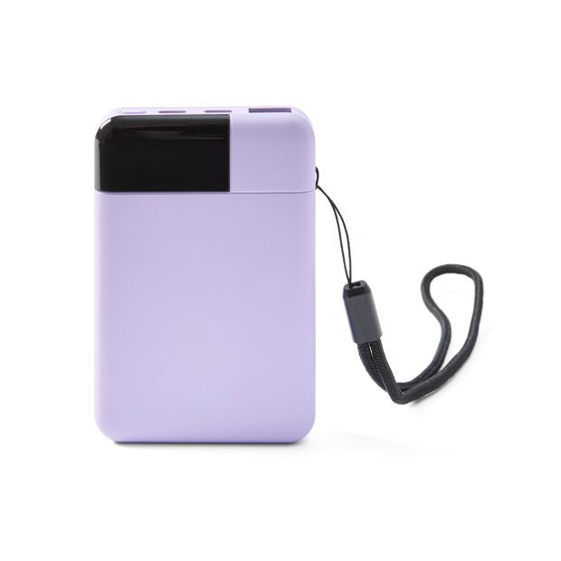 USB-A to USB-C 15W 5000mAh Portable Charger, Purple - Anko