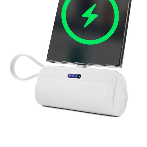 USB-C Mini Portable Charger, White - Anko