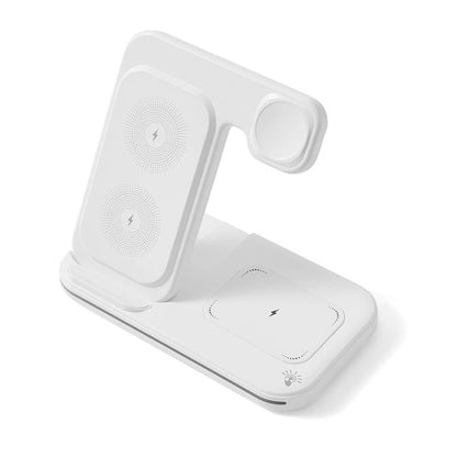 3-in-1 Foldable Wireless Charger, White - Anko